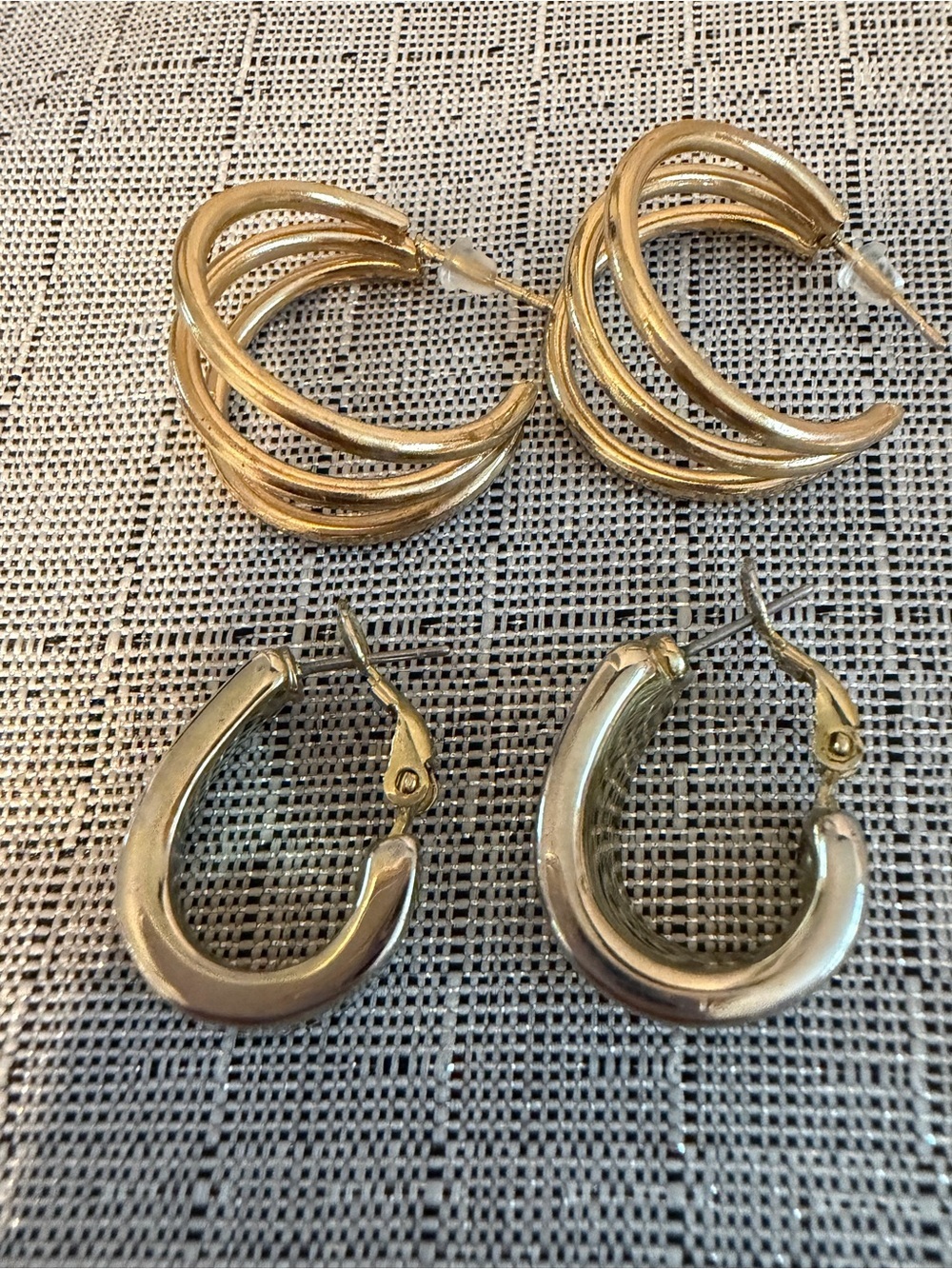 Two Pair- Elegant Gold-Tone Women's Jewelry